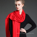 Casaco de lenço de lã de lã vermelha feminina